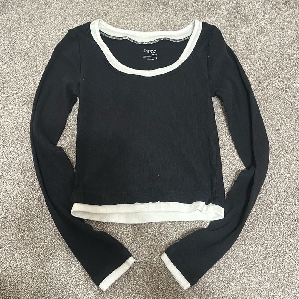 Pacsun white and black long sleeve